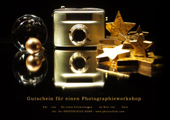 Geschenkgutscheine für Fotokurse und Fotoworkshop